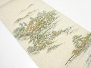 アンティーク　作家物　綴れ　手描き　桂離宮庭園模様袋帯（材料）